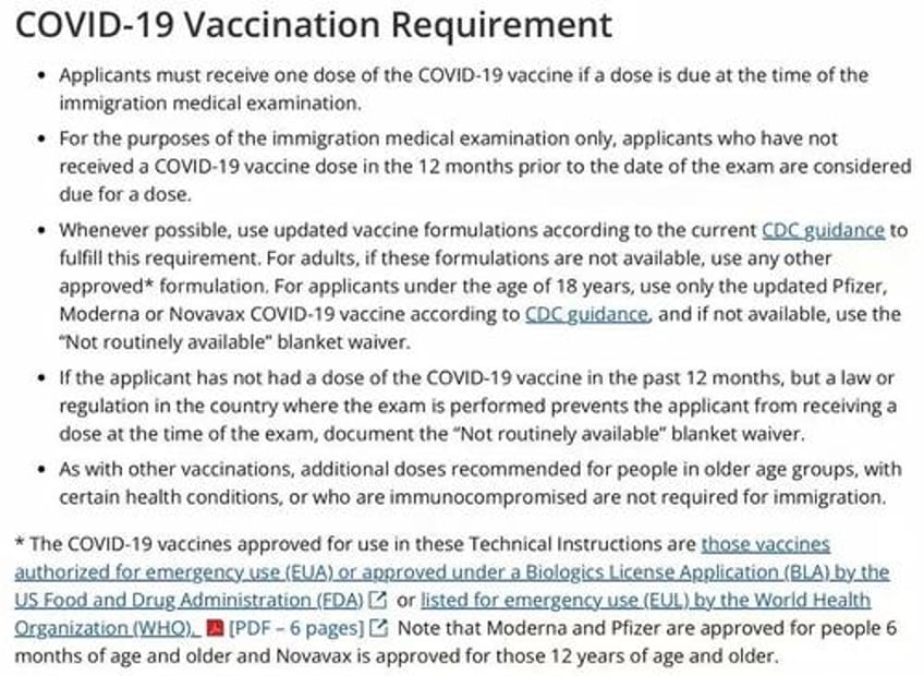 to get us residency still requires the covid jab