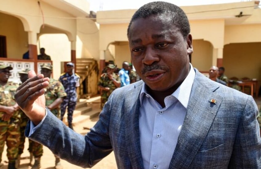 The interview by President Faure Gnassingbe, seen here on a visit to northern Togo in 2020