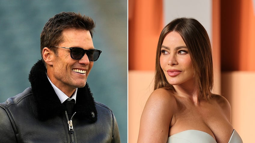 Tom Brady and Sofia Vergara side-by-side
