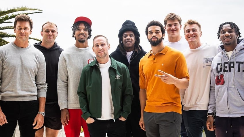 NFL rookies pose with Tom Brady, Jay-Z and Michael Rubin