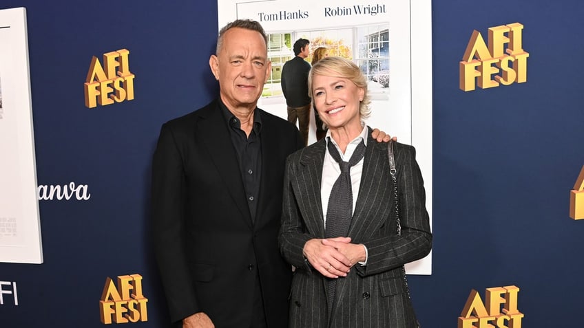 Tom Hanks and Robin Wright attend an event in 2024