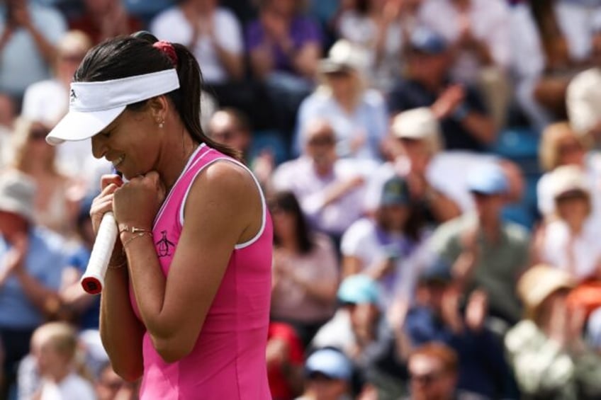 Final bound: Ajla Tomljanovic celebrates her win over Anastasia Potapova