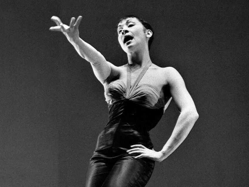 Prominent Broadway and film star Chita Rivera demonstrates her dance routines for a show in New York City. (Photo by © Ted Streshinsky/CORBIS/Corbis via Getty Images)