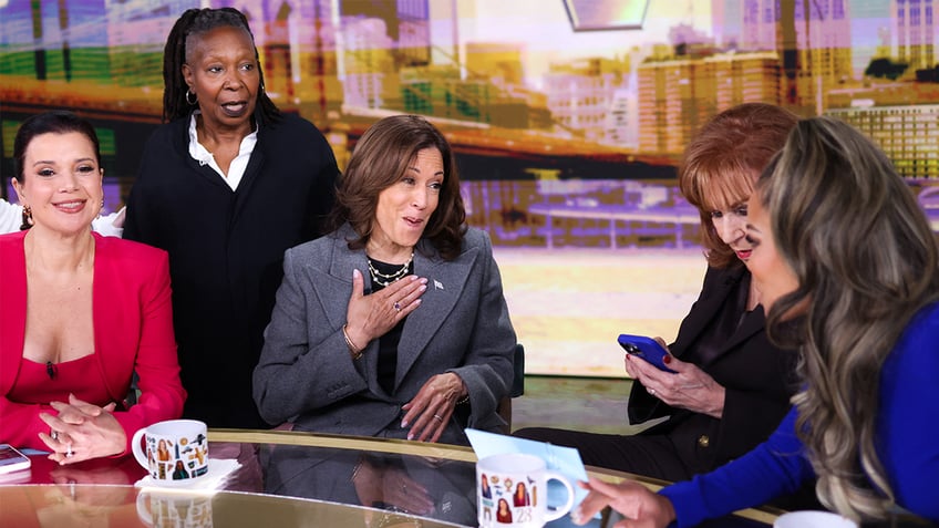 Kamala Harris with the women of The View