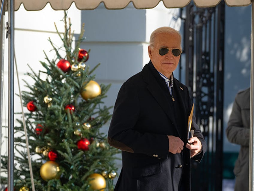 U.S. President Joe Biden departs the White House December 20, 2023 in Washington, DC. President Biden is traveling to Milwaukee and will deliver remarks at the Wisconsin Black Chamber of Commerce. (Photo by Drew Angerer/Getty Images)