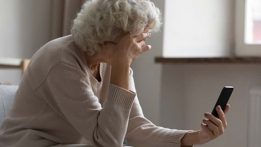 sad older woman