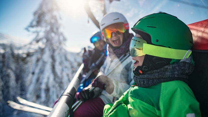 family on ski trip