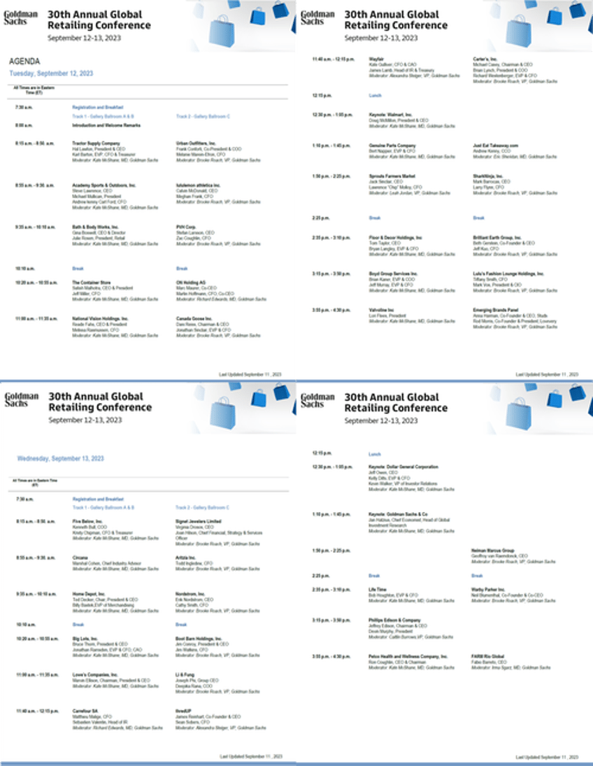 top highlights from day one of goldmans retail conference