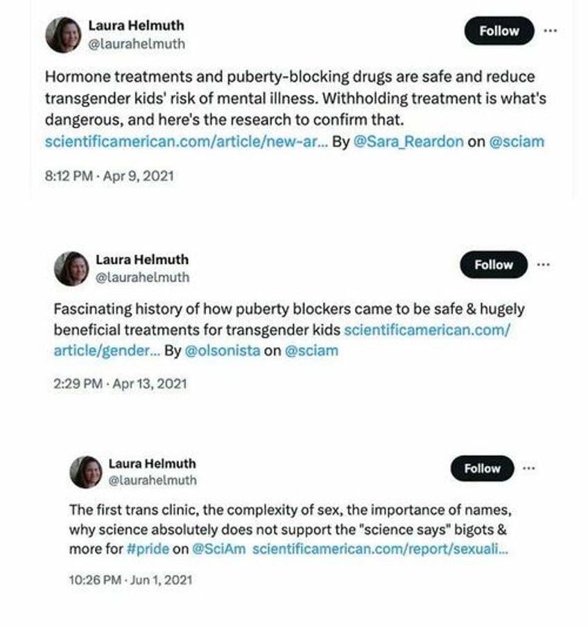 top medical journal slaps down scientific americans laura helmuth for unscientific trans activism