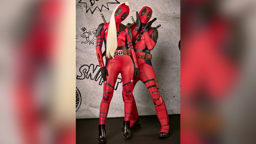 ladypool and deadpool at Spirit Halloween