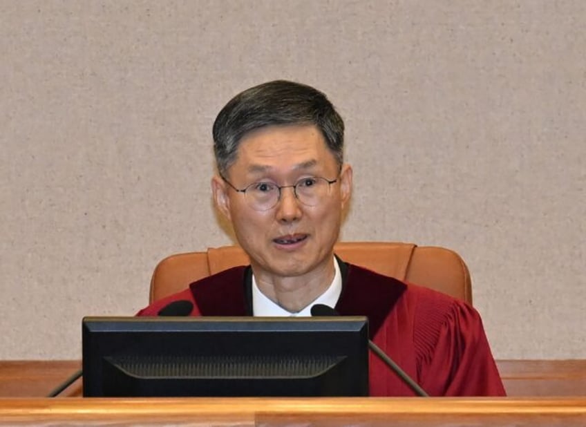 The acting head of South Korea's Constitutional Court, Moon Hyung-bae, has been targeted w