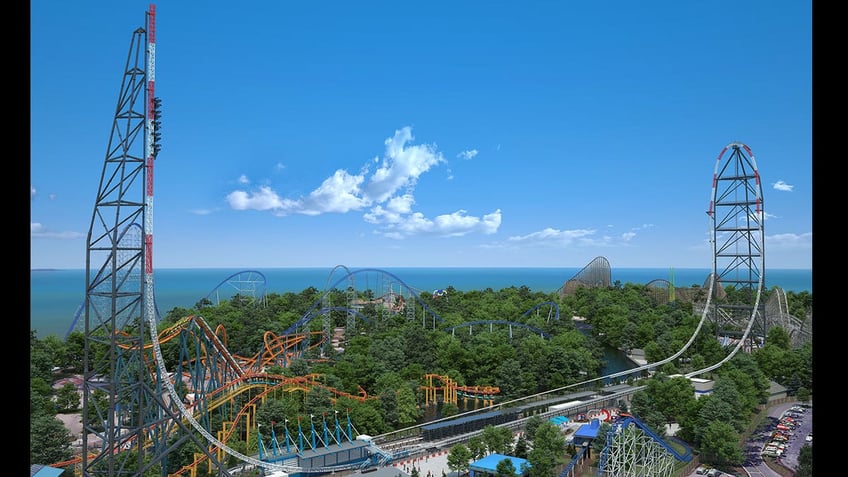 Roller coaster at Cedar Point