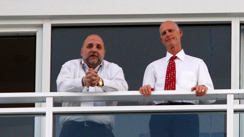 Tony Fabrizio, left, with Sen. Rick Scott