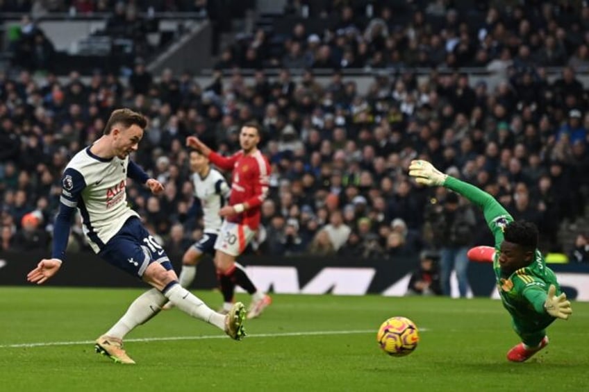 James Maddison (left) scored Tottenham's winner against Man Utd