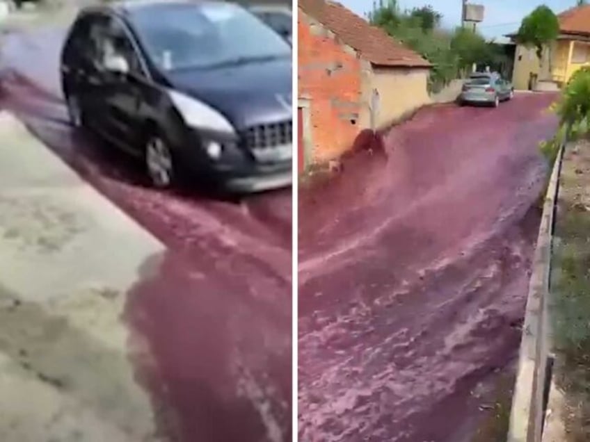 town flooded with wine after tanks explode