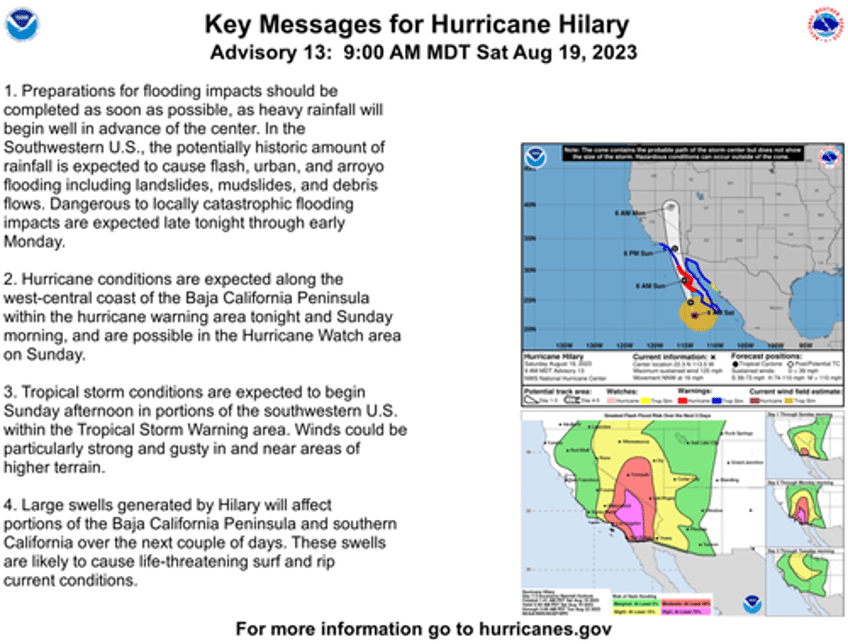 towns could get cut off hurricane hilary threatening catastrophic flooding across california