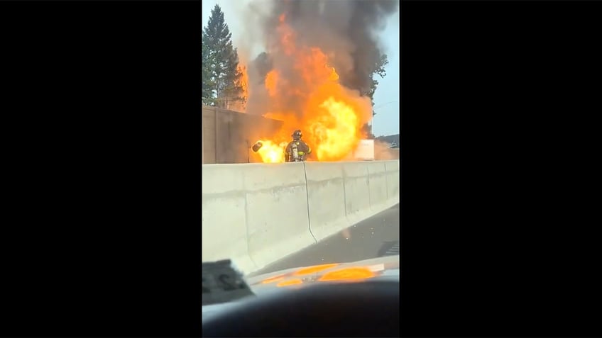 Firefighter witnesses second explosion