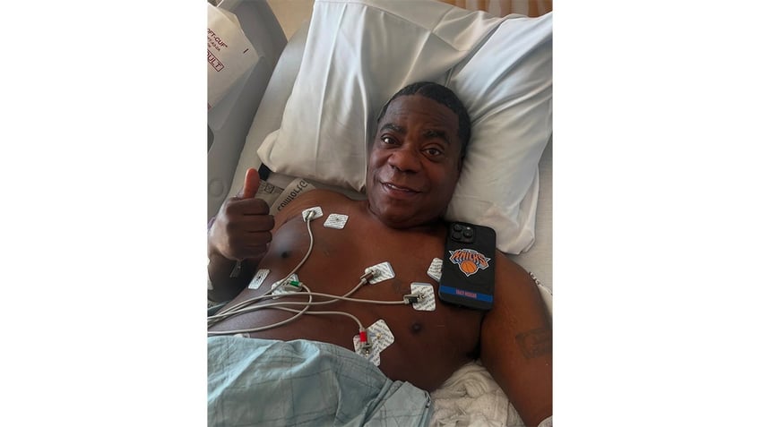 Tracy Morgan at the hospital