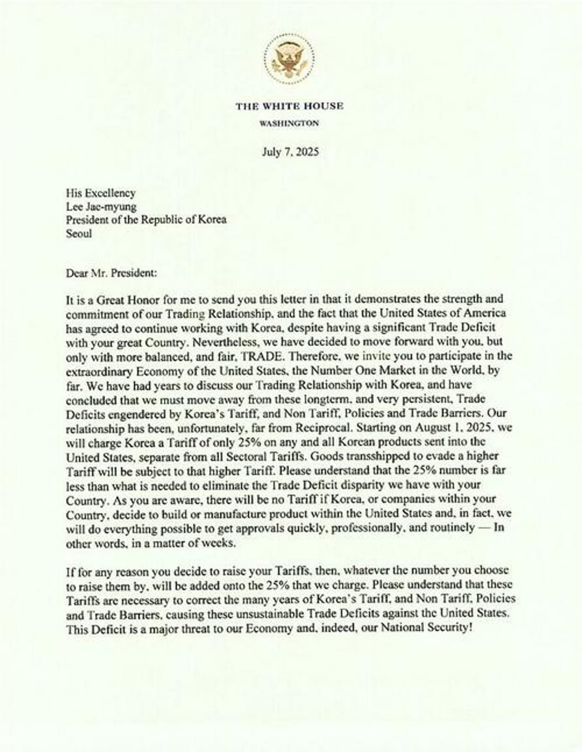 trade crackdown 14 countries receive tariff letters including japan south korea and thailand