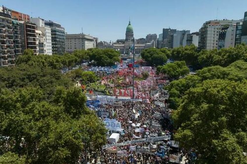 traitor argentina paralyzed by strikes as thousands protest mileis shock therapy