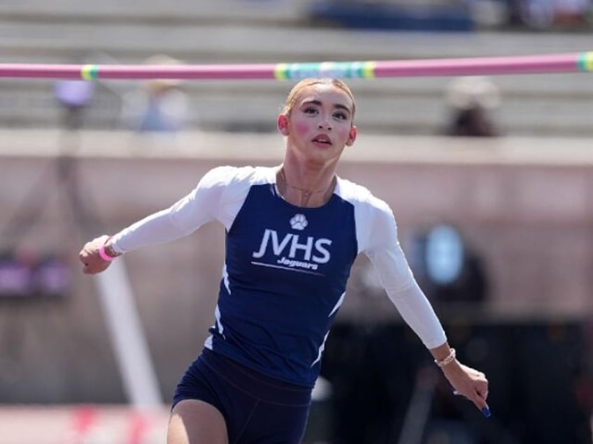 CLOVIS, CALIFORNIA - MAY 30: Transgender athlete AB Hernandez of Jurupa Valley competes in