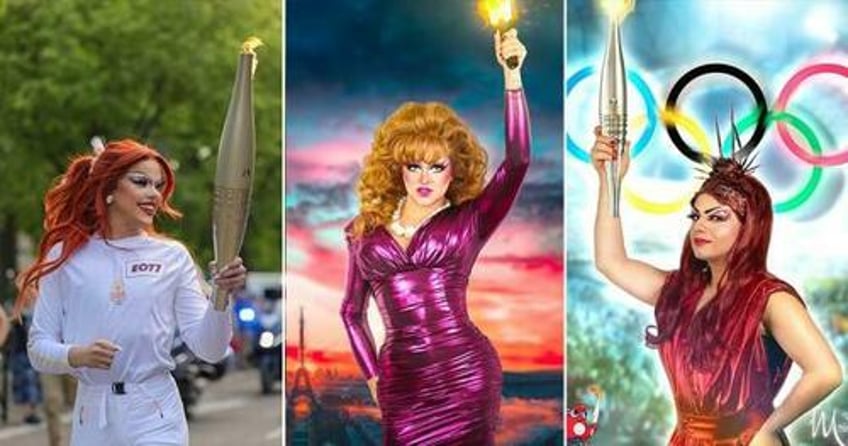 trans sports agenda drag queens carry the olympic torch to launch summer games