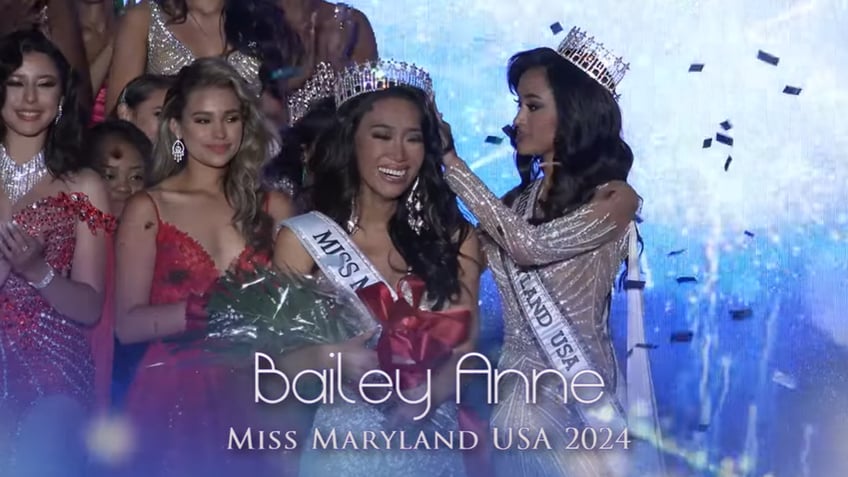 Miss Maryland 2024 winning the crown