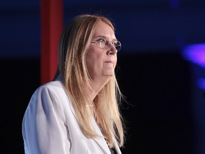 NEW YORK, NEW YORK - MAY 18: Jennifer Finney Boylan speaks onstage during the 2023 PEN America Literary Gala at American Museum of Natural History on May 18, 2023 in New York City. (Photo by Jamie McCarthy/Getty Images for PEN America)