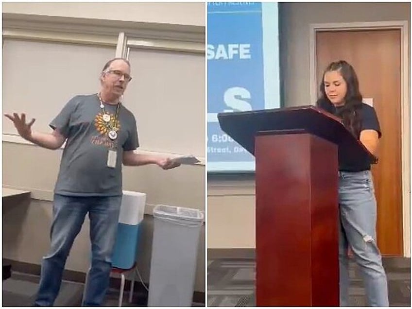 transgenderism male librarian gags woman for misgendering