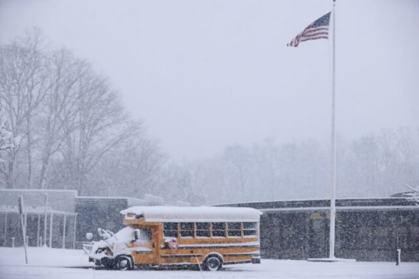 Schools were forced to close in New York city and transport operators scrambled to provide