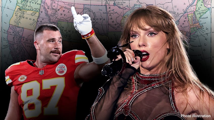 travis kelce plays into joke that taylor swift put me on the map