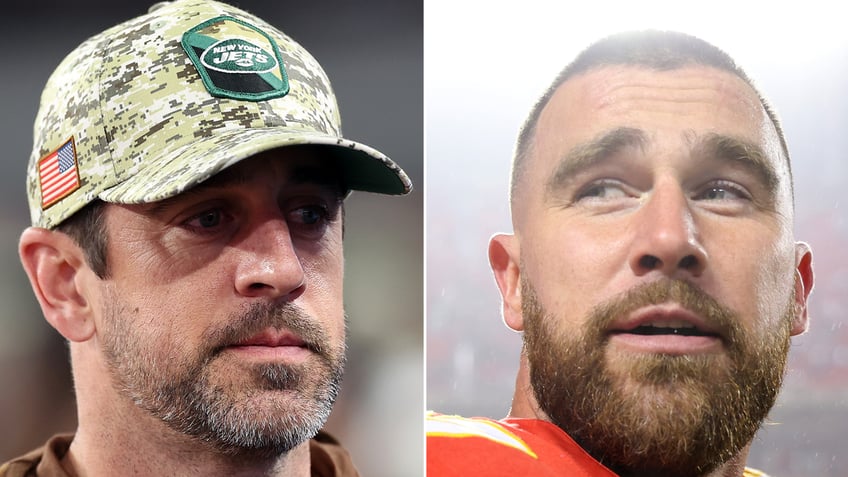 travis kelce takes subtle jab at aaron rodgers who dubbed chiefs star mr pfizer