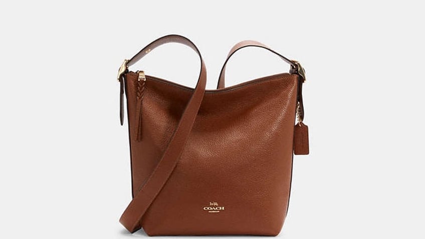 A classic leather bag from Coach is always in style.