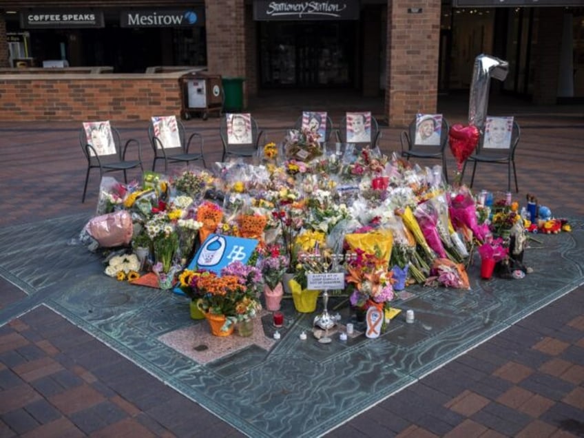 A memorial in Highland Park, Illinois, to victims of the July 4, 2022 parade shooting