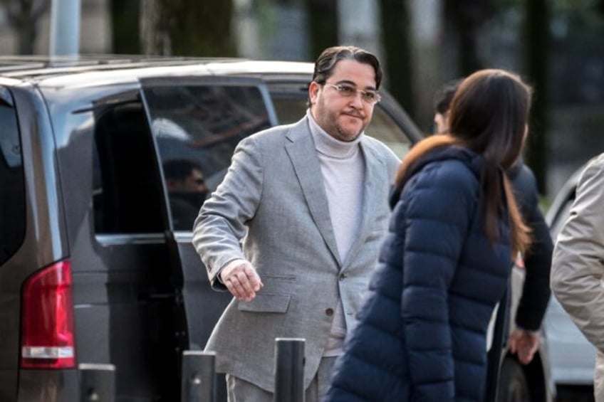 PetroSaudi executive Tarek Obaid arriving at the court in Bellinzona, Switzerland, on Tues