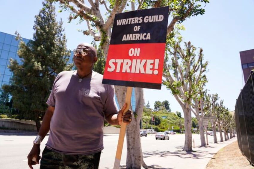 trimmed trees outside la studio become flashpoint for striking hollywood writers and actors