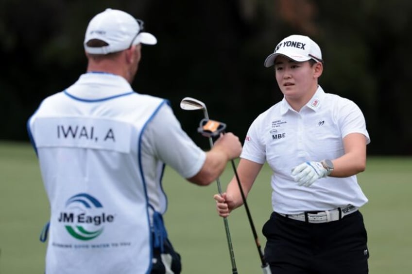 Akie Iwai of Japan has a share of the lead at the LGA Tour's LA Championship heading into