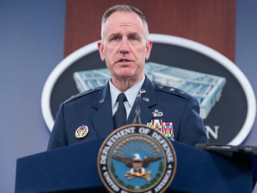 Pentagon Press Secretary Maj. Gen. Pat Ryder speaks during a press briefing at the Pentago