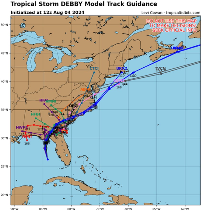 tropical storm debby expected to strengthen into hurricane before florida big bend landfall