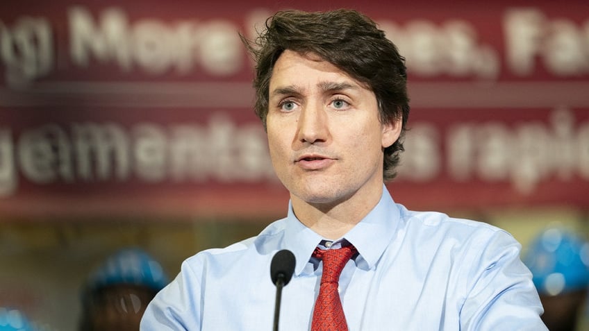 Justin Trudeau speaking at an event