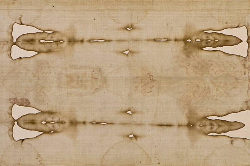 Central detail of the shroud with the face . The 2015 Exposition of the Shroud of Turin begins in the Turin Cathedral, Italy. The Shroud of Turin is...