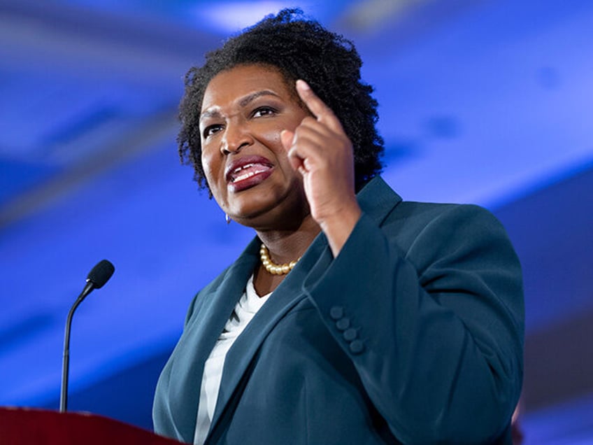 Stacey Abrams, Democratic candidate for Georgia governor, gives a concession speech in Atlanta on Tuesday, Nov. 8, 2022. (AP Photo/Ben Gray)