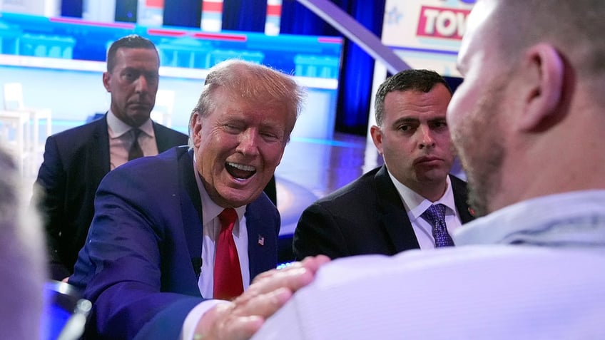 Trump Iowa town hall spin room