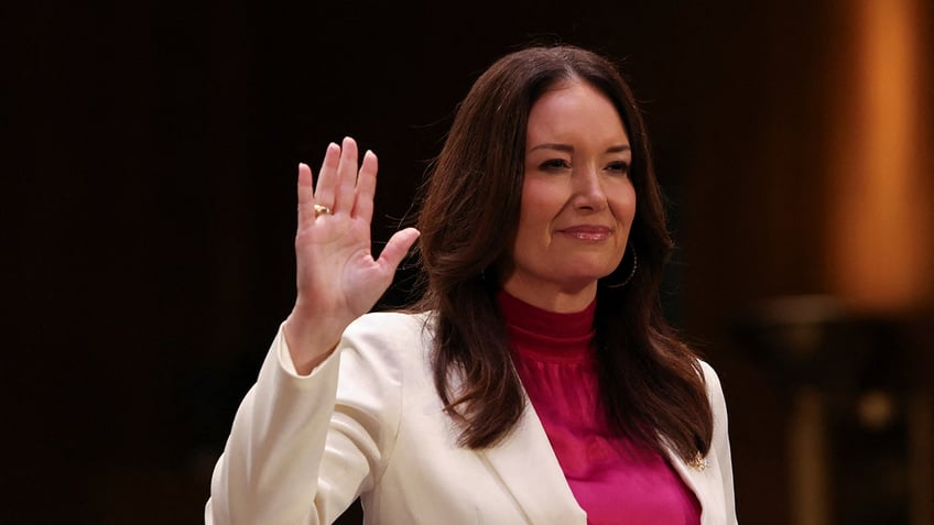 Brooke Rollins appears for the hearing on her nomination for Secretary of Agriculture as part of President Donald Trump's cabinet