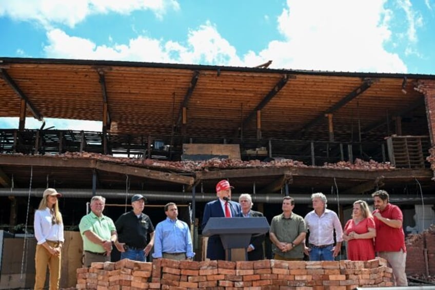 Republican candidate Donald Trump slammed the federal government's response to Hurricane H