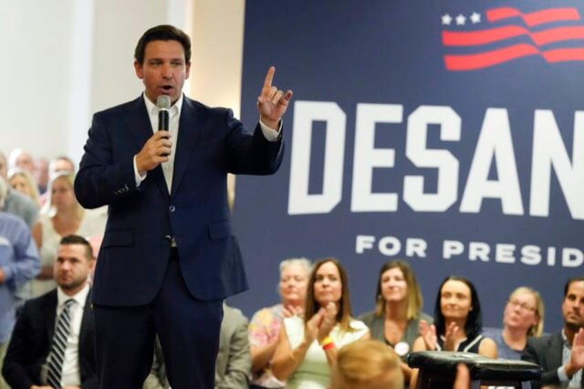 trump and his legal woes overshadow desantis as he rolls out military policy plan in south carolina