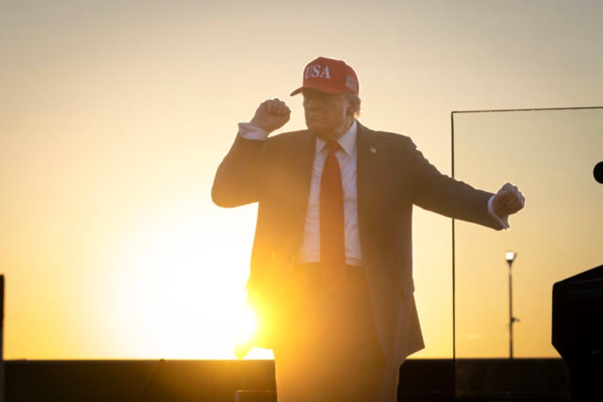 DES MOINES, IOWA - JULY 03: U.S. President Donald Trump leaves after speaking at a rally