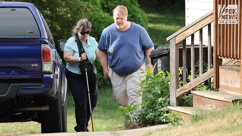 The parents of former president Donald Trump's assassin arrive home