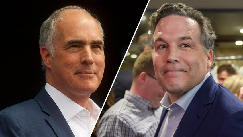 Bob Casey, left; Dave McCormick, right