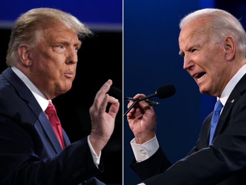 Ex-US president Donald Trump and his successor Joe Biden both come to the debate stage wit